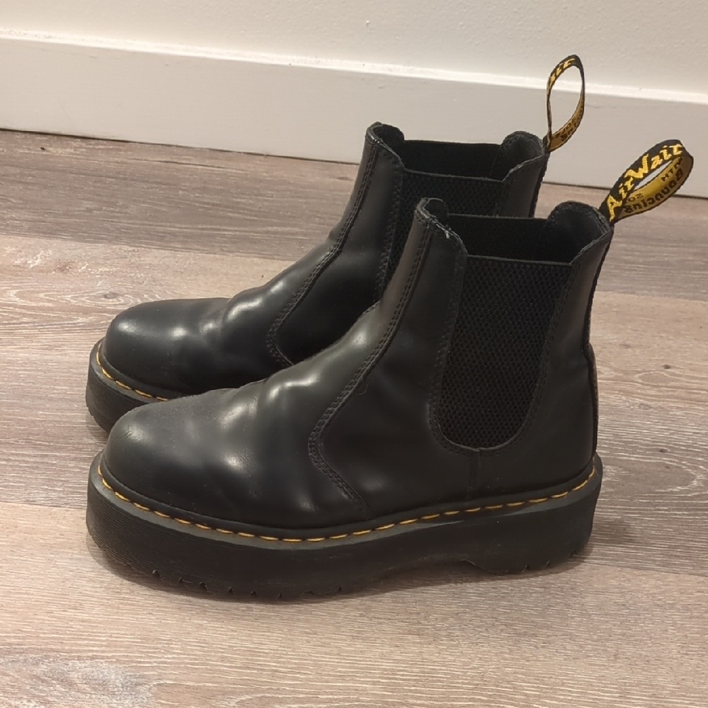 Dr. Martens Black Leather Ankle Boots